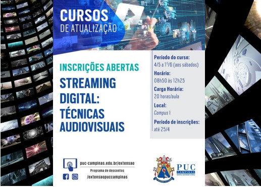 PUC Campinas anuncia curso de extensão “Streaming Digital: Técnicas Audiovisuais”