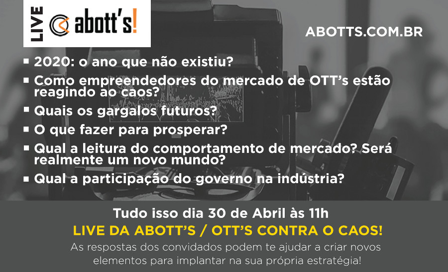 Dia 30 de abril acontece o Live Abott’s: 2020: o ano que não existiu?